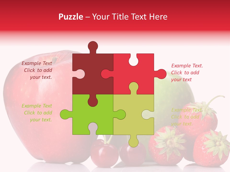 Green Cherry Background PowerPoint Template