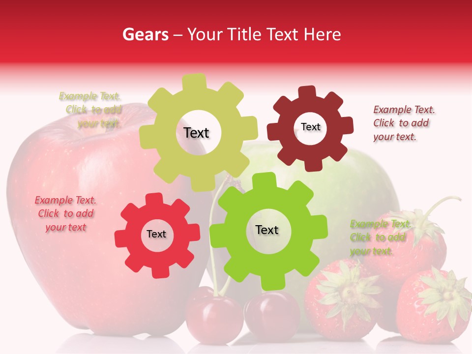 Green Cherry Background PowerPoint Template