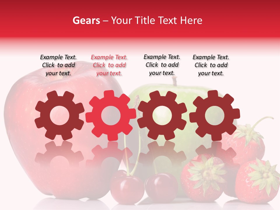 Green Cherry Background PowerPoint Template