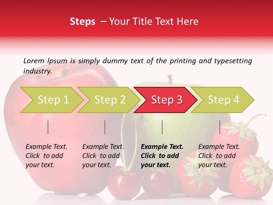 Green Cherry Background PowerPoint Template