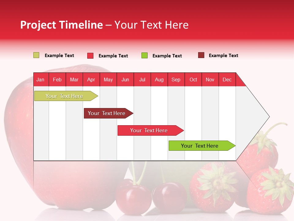 Green Cherry Background PowerPoint Template