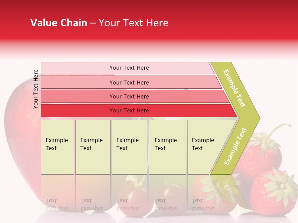 Green Cherry Background PowerPoint Template