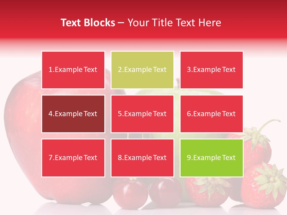 Green Cherry Background PowerPoint Template