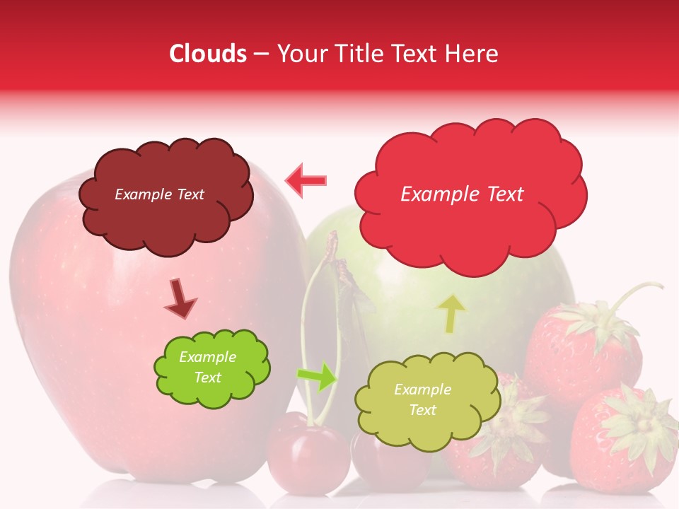 Green Cherry Background PowerPoint Template