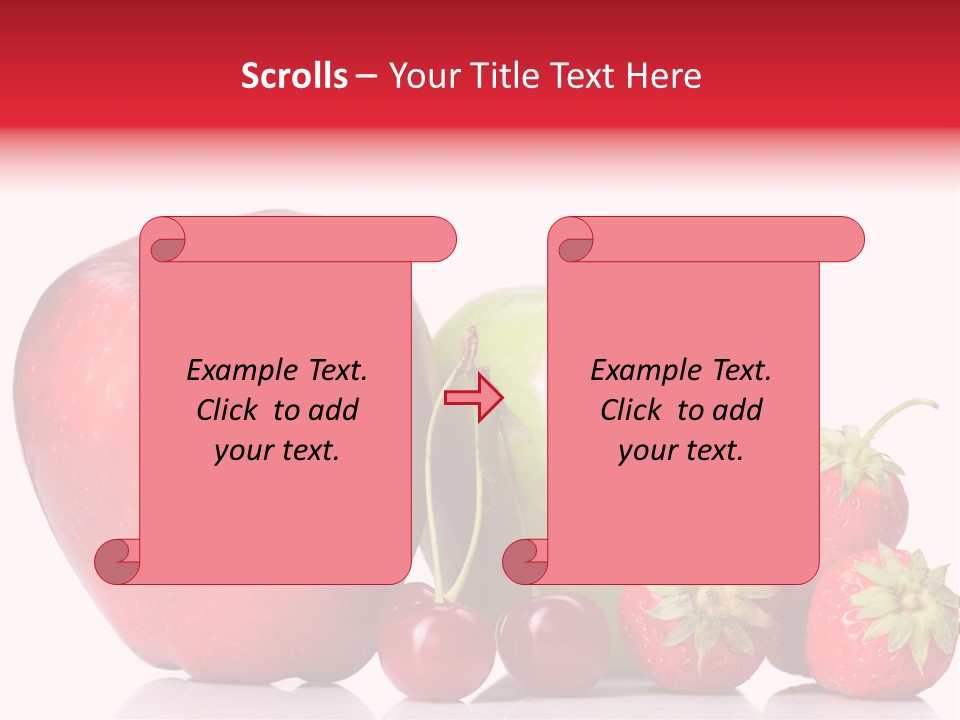 Green Cherry Background PowerPoint Template