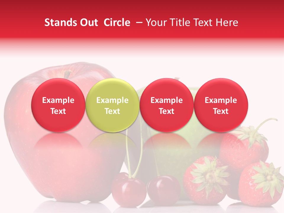 Green Cherry Background PowerPoint Template