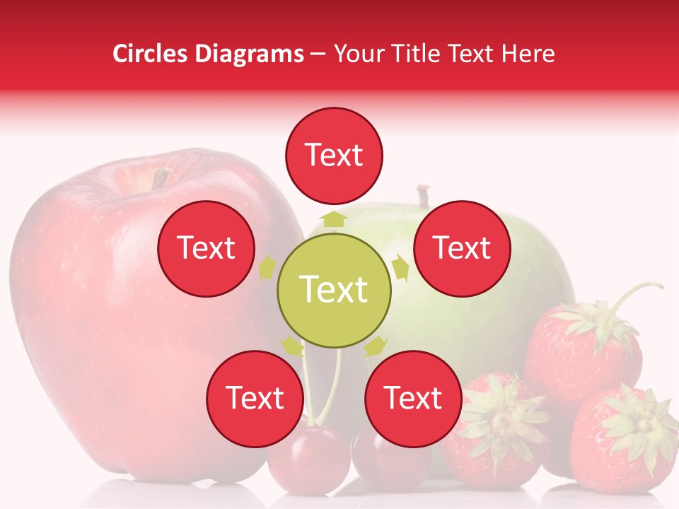 Green Cherry Background PowerPoint Template