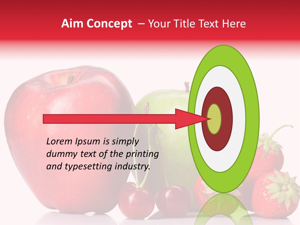 Green Cherry Background PowerPoint Template