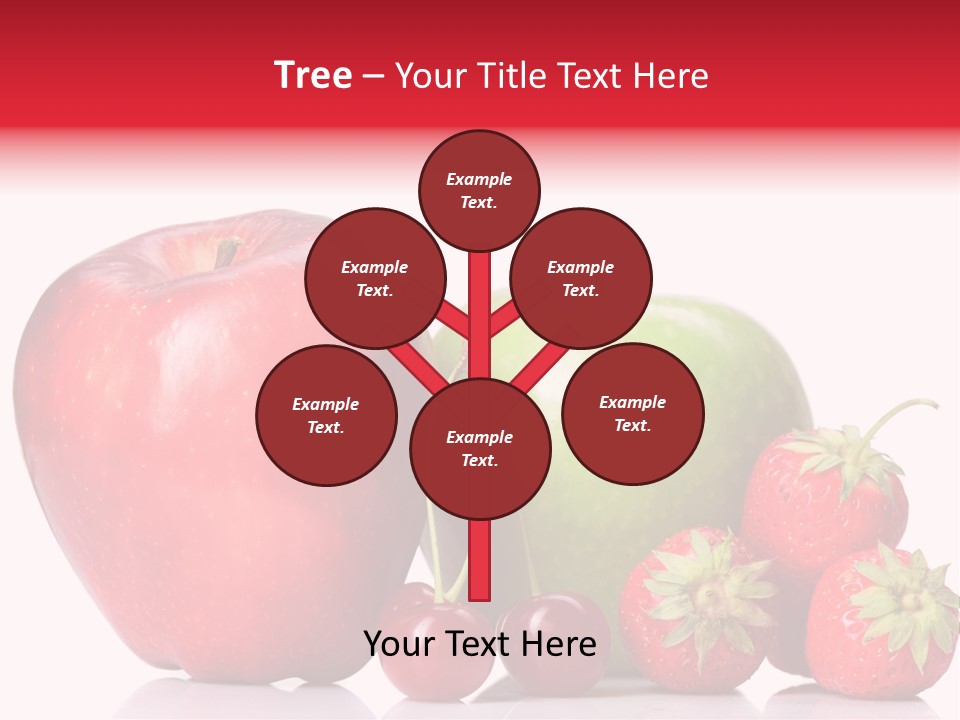 Green Cherry Background PowerPoint Template