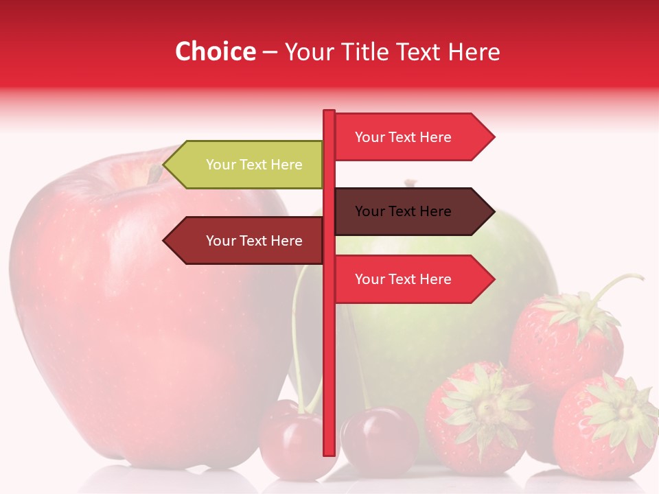 Green Cherry Background PowerPoint Template