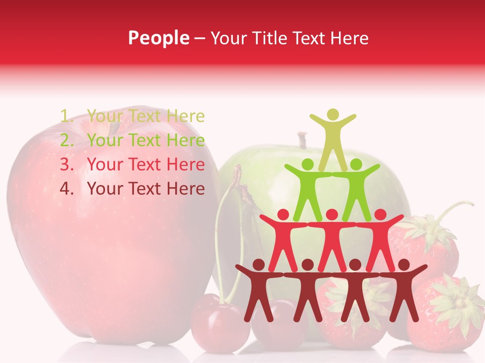 Green Cherry Background PowerPoint Template