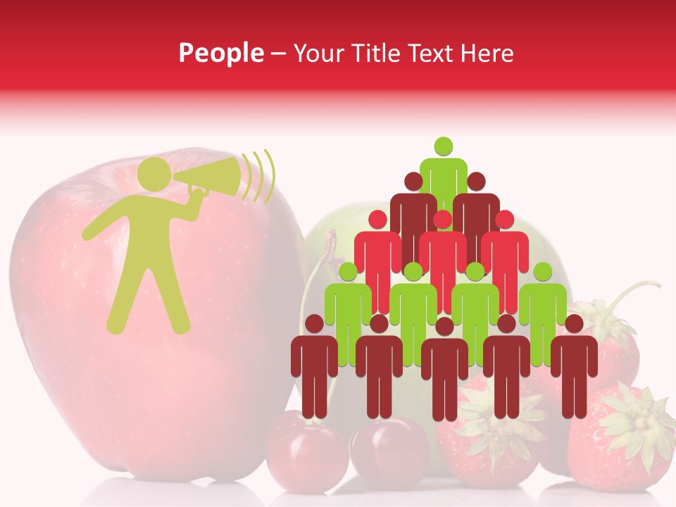 Green Cherry Background PowerPoint Template