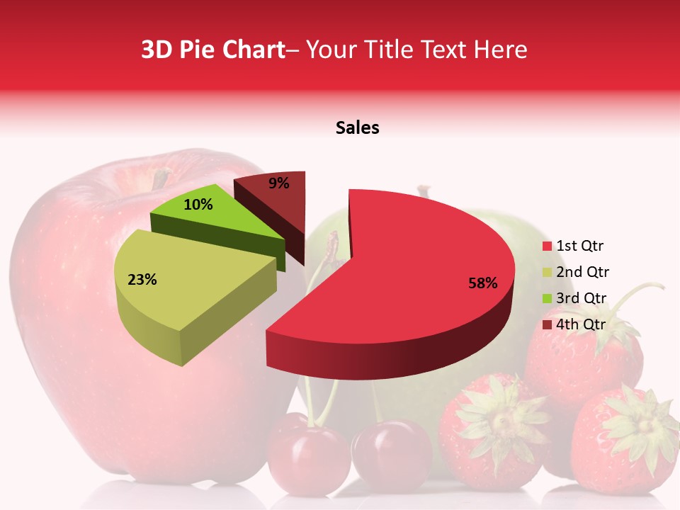 Green Cherry Background PowerPoint Template