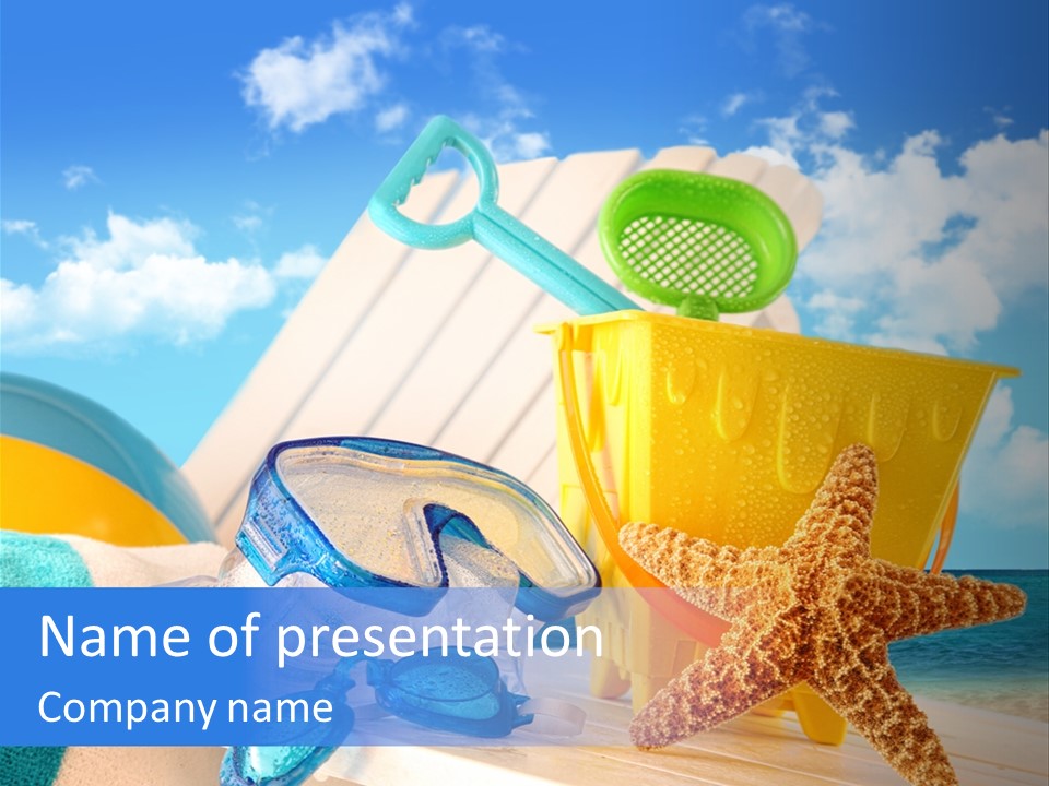 Vacation Pail Water PowerPoint Template