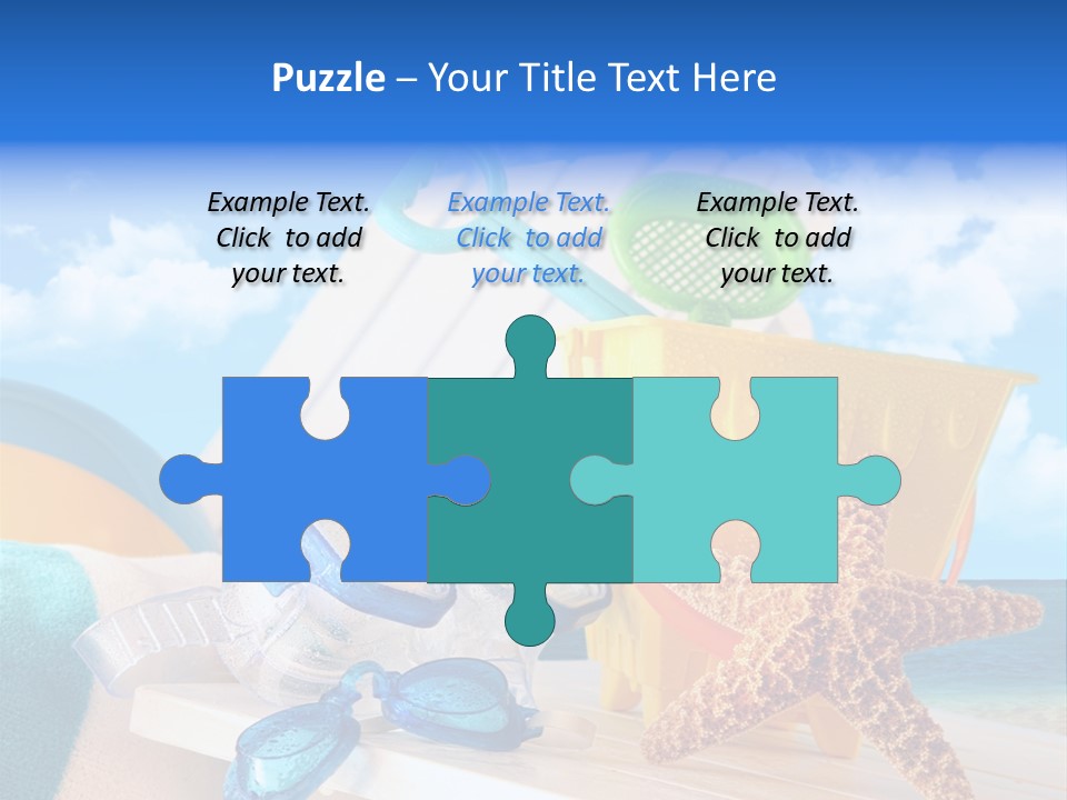 Vacation Pail Water PowerPoint Template