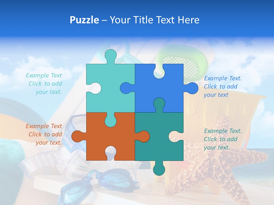 Vacation Pail Water PowerPoint Template