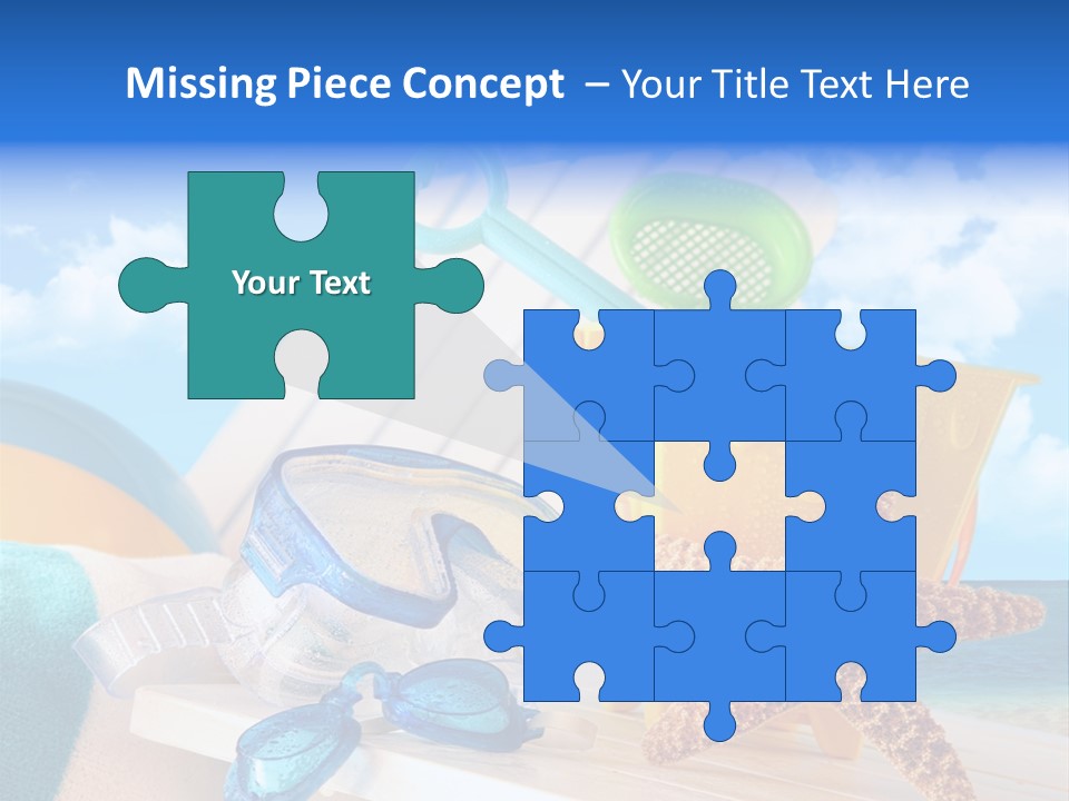 Vacation Pail Water PowerPoint Template