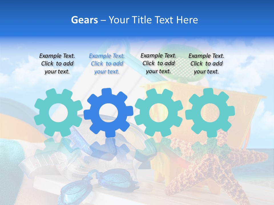 Vacation Pail Water PowerPoint Template