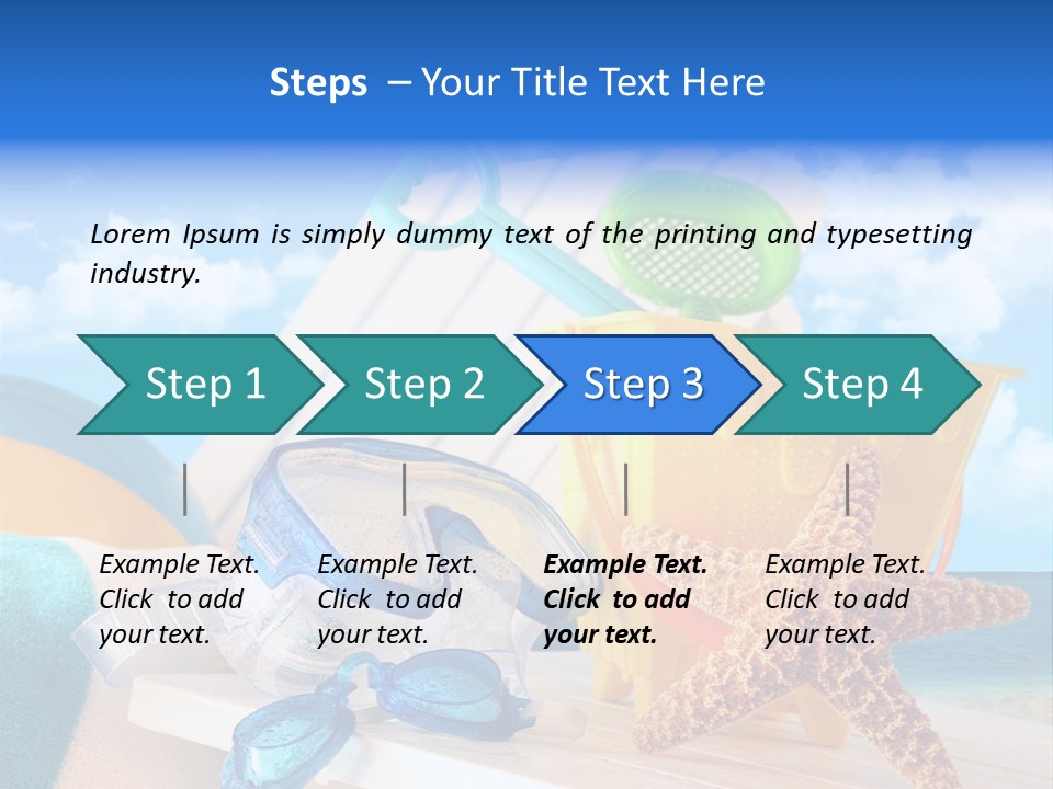 Vacation Pail Water PowerPoint Template