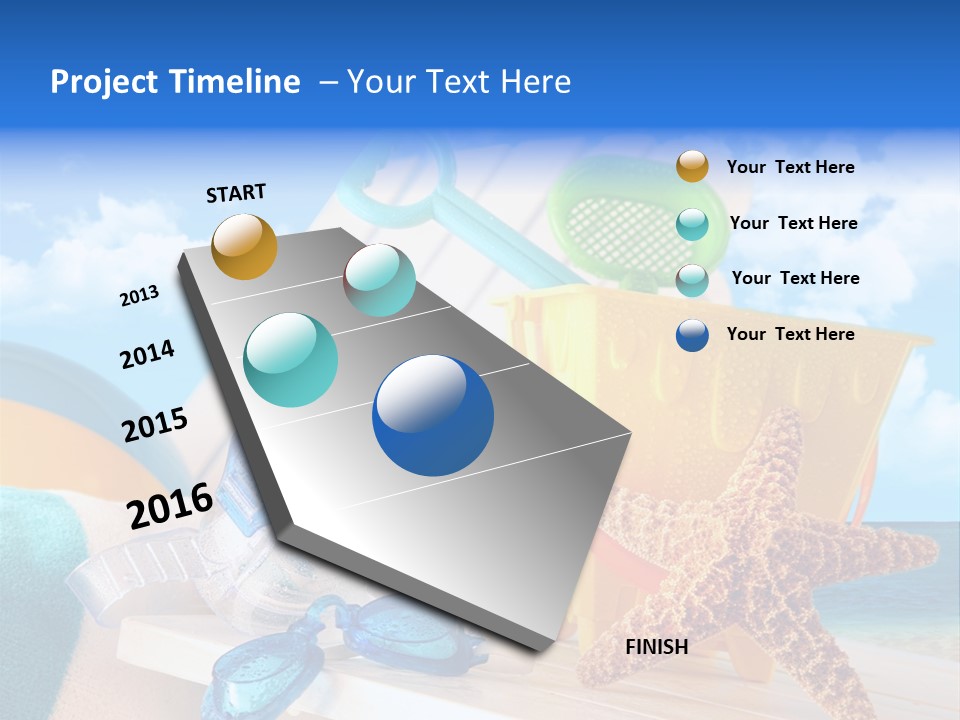 Vacation Pail Water PowerPoint Template