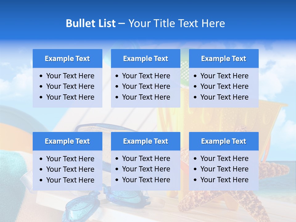 Vacation Pail Water PowerPoint Template