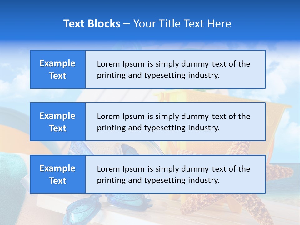 Vacation Pail Water PowerPoint Template