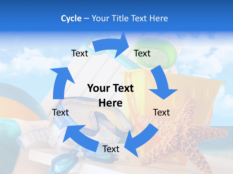 Vacation Pail Water PowerPoint Template