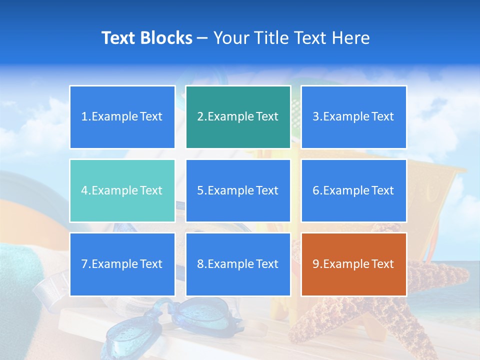 Vacation Pail Water PowerPoint Template