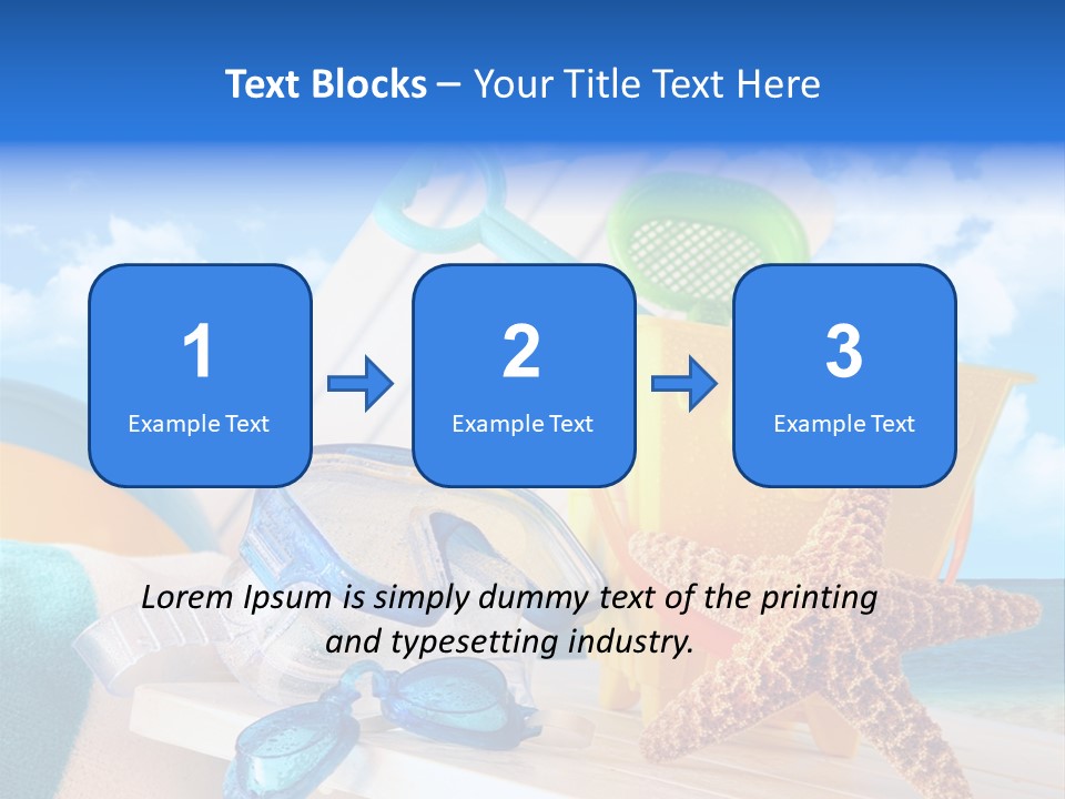 Vacation Pail Water PowerPoint Template