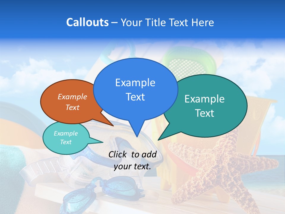 Vacation Pail Water PowerPoint Template