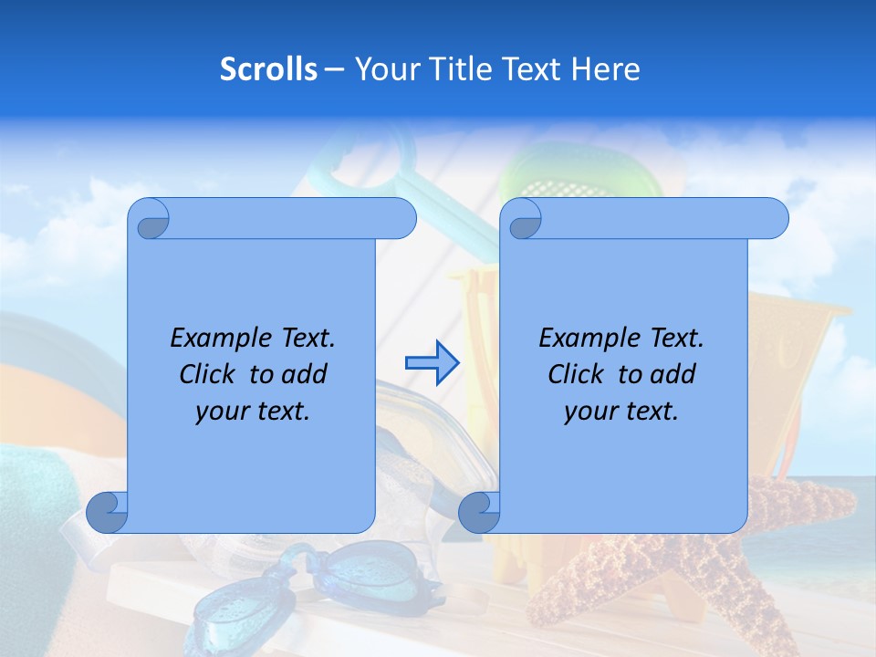 Vacation Pail Water PowerPoint Template