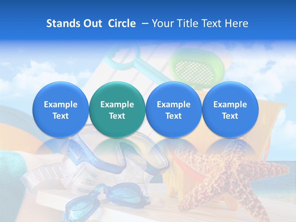 Vacation Pail Water PowerPoint Template