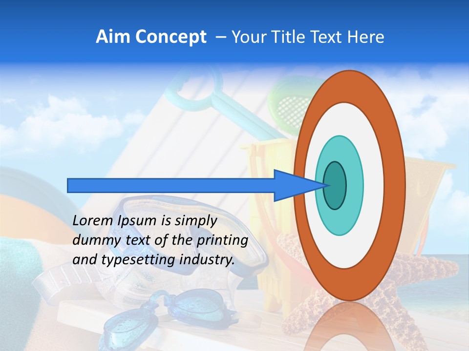 Vacation Pail Water PowerPoint Template