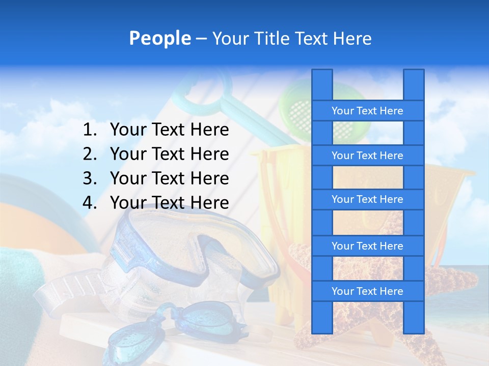 Vacation Pail Water PowerPoint Template