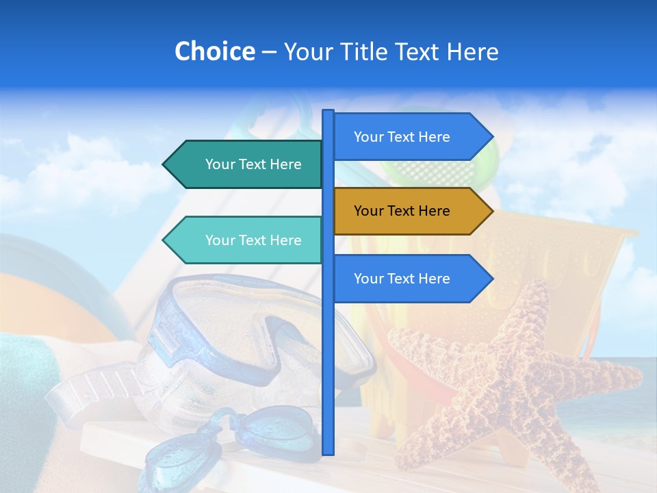 Vacation Pail Water PowerPoint Template