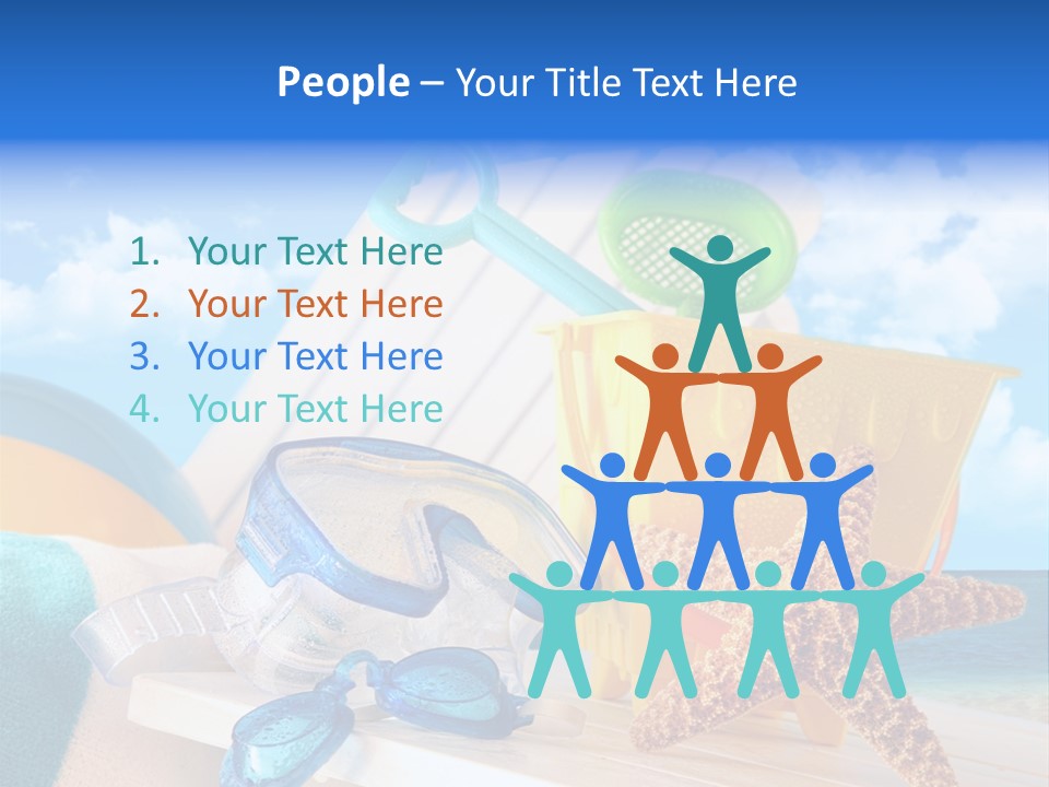 Vacation Pail Water PowerPoint Template