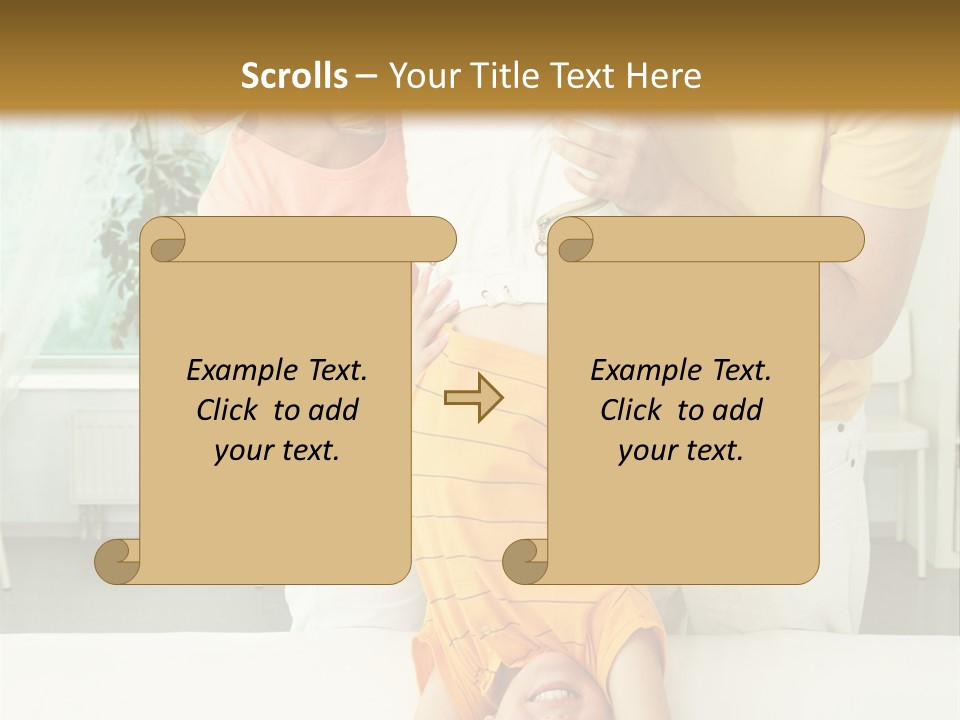 Portrait Indoor Girl PowerPoint Template