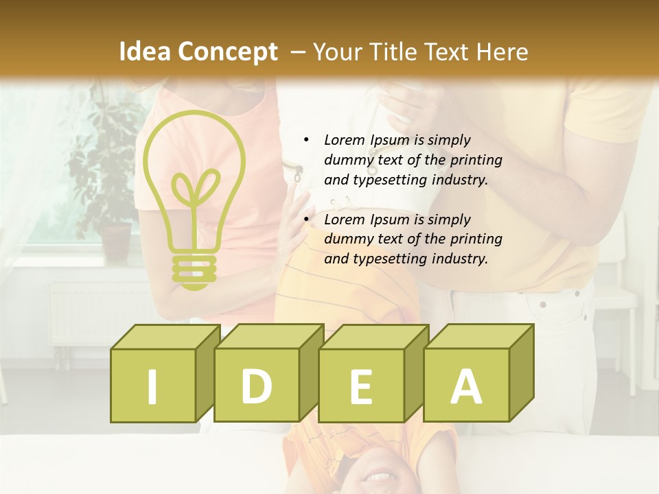 Portrait Indoor Girl PowerPoint Template