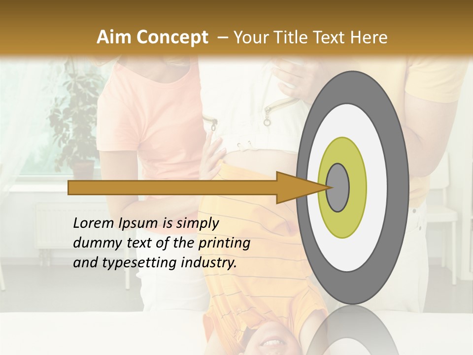 Portrait Indoor Girl PowerPoint Template