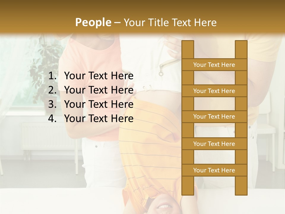 Portrait Indoor Girl PowerPoint Template