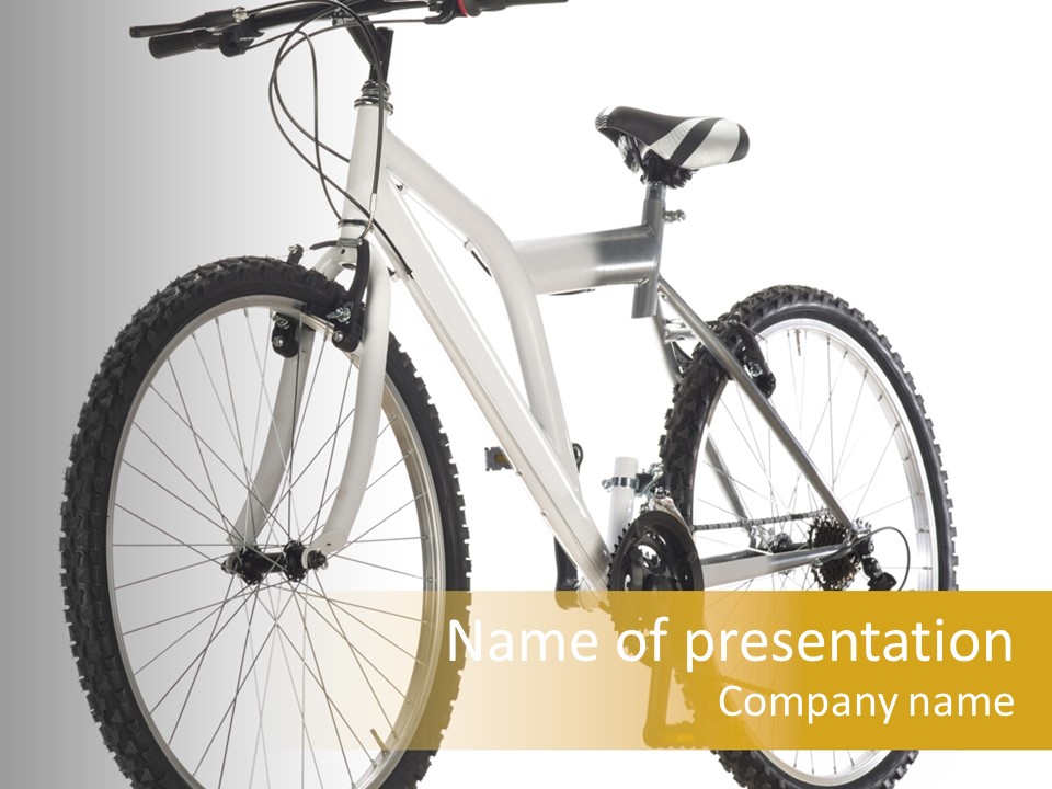 Transport Mountain Bike Metal PowerPoint Template