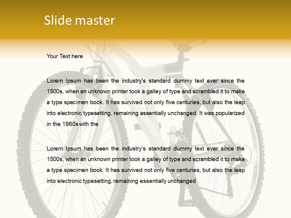 Transport Mountain Bike Metal PowerPoint Template