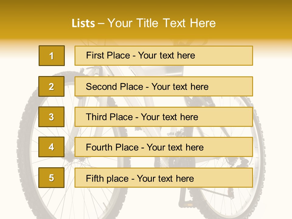 Transport Mountain Bike Metal PowerPoint Template
