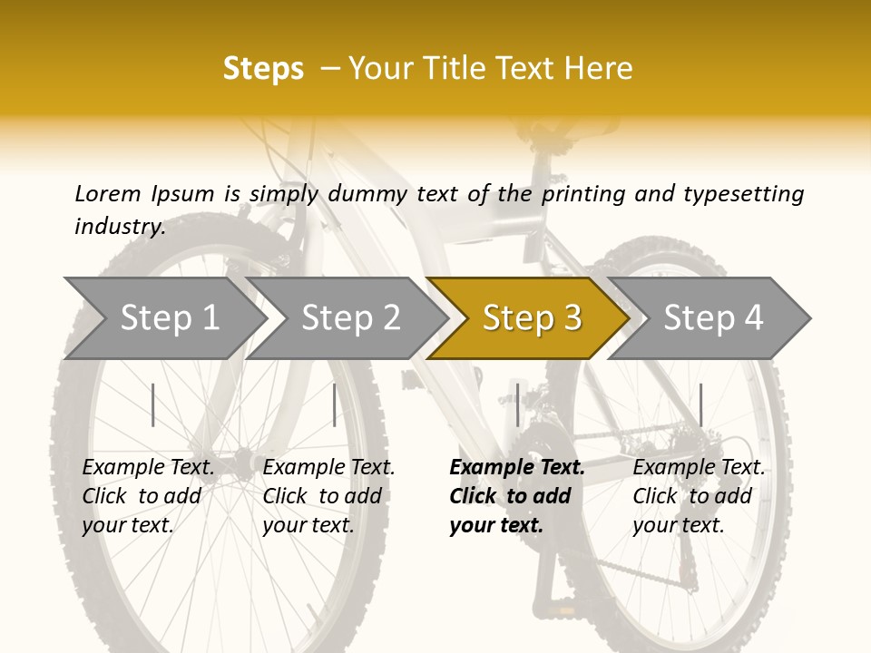 Transport Mountain Bike Metal PowerPoint Template