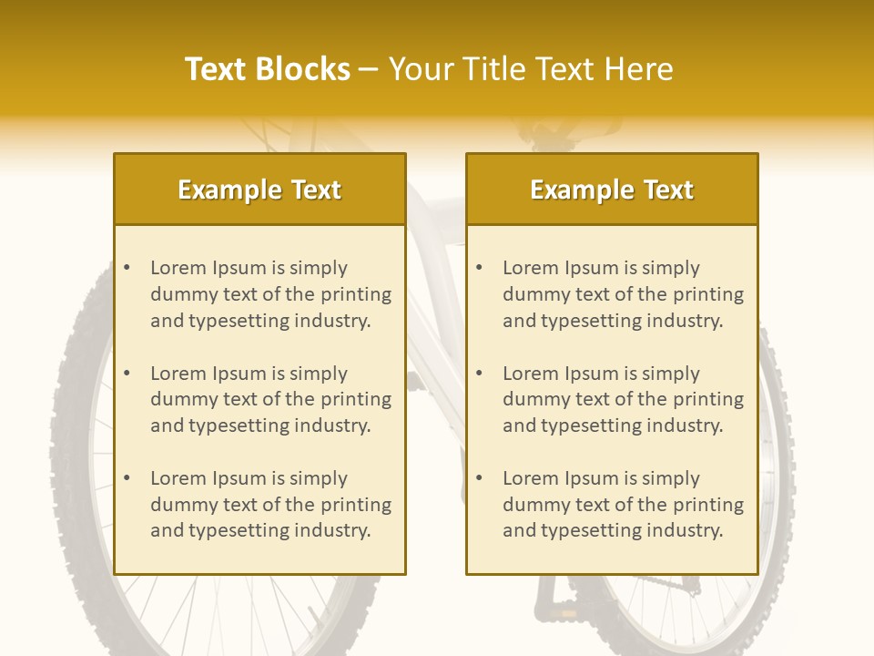 Transport Mountain Bike Metal PowerPoint Template