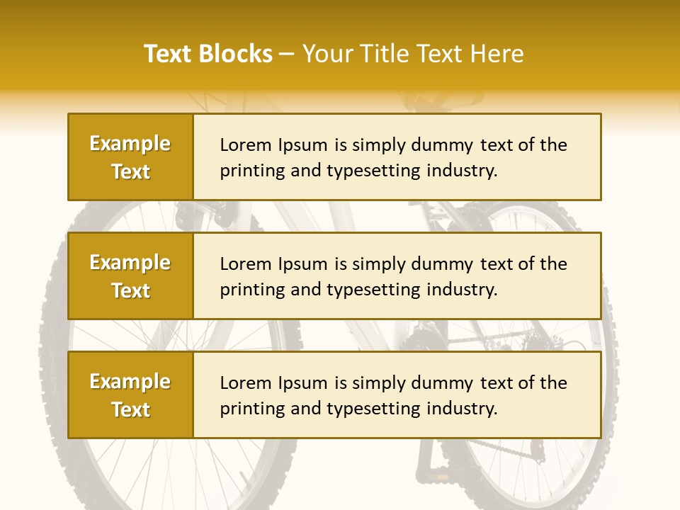 Transport Mountain Bike Metal PowerPoint Template