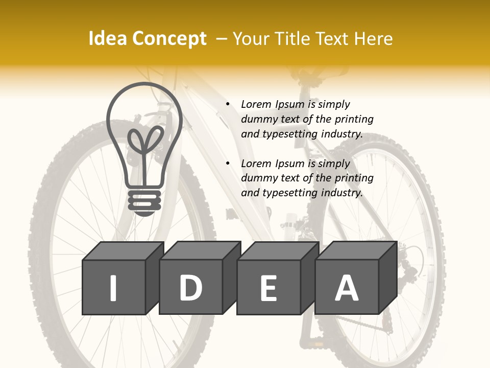 Transport Mountain Bike Metal PowerPoint Template