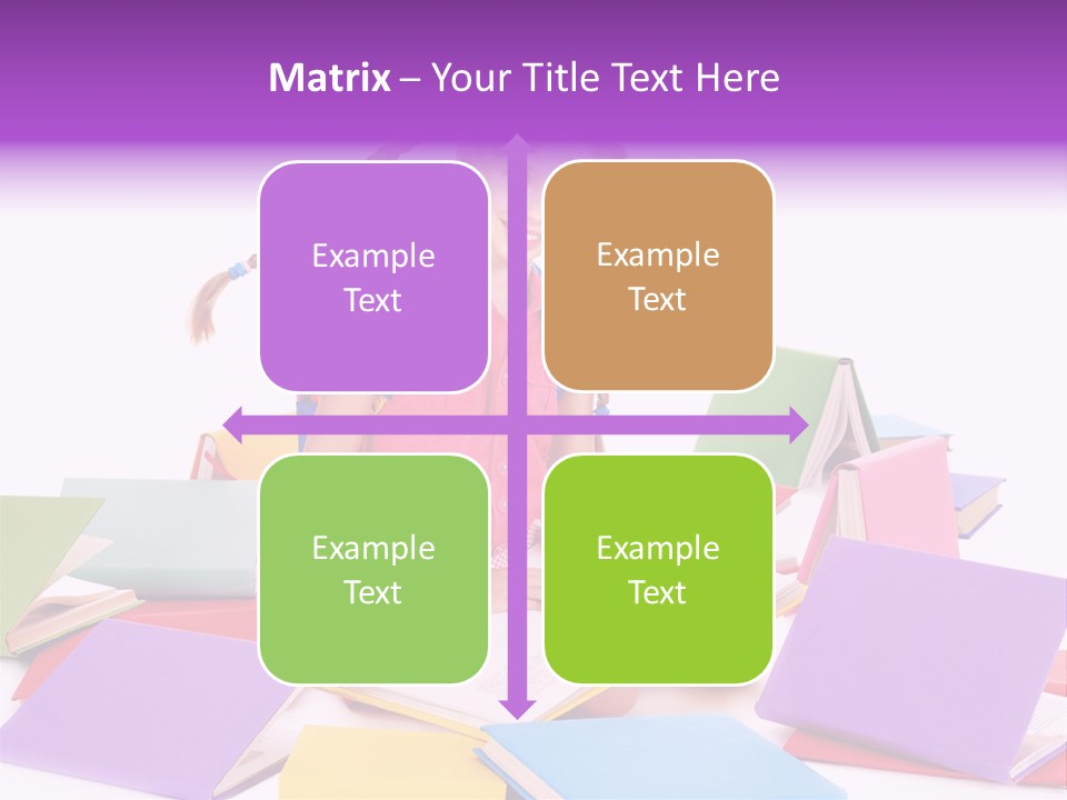 Back To School Female Stack PowerPoint Template