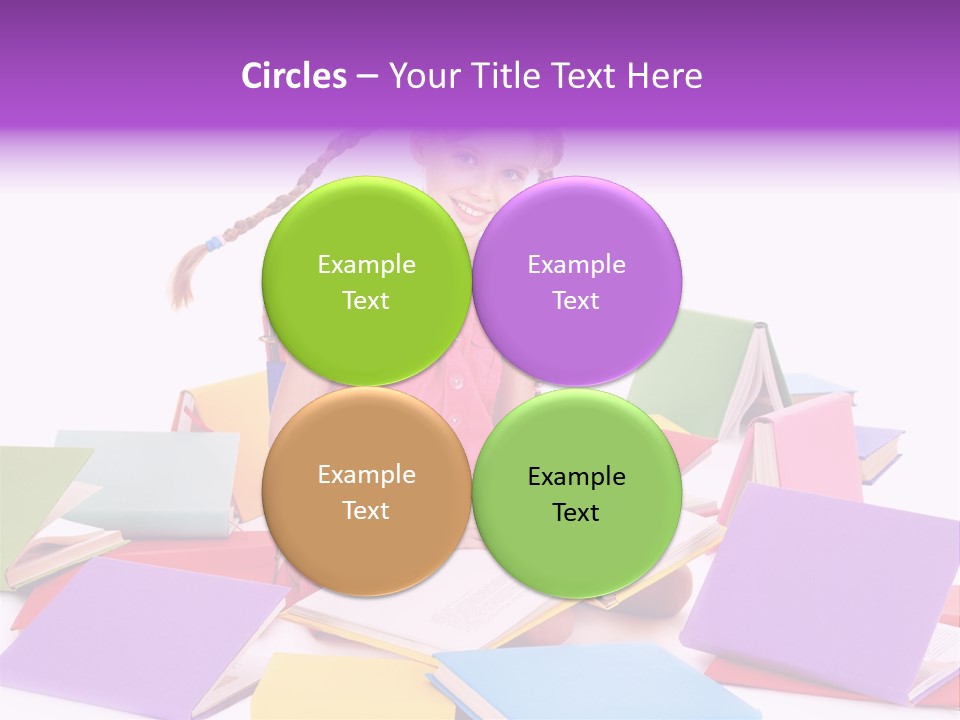 Back To School Female Stack PowerPoint Template