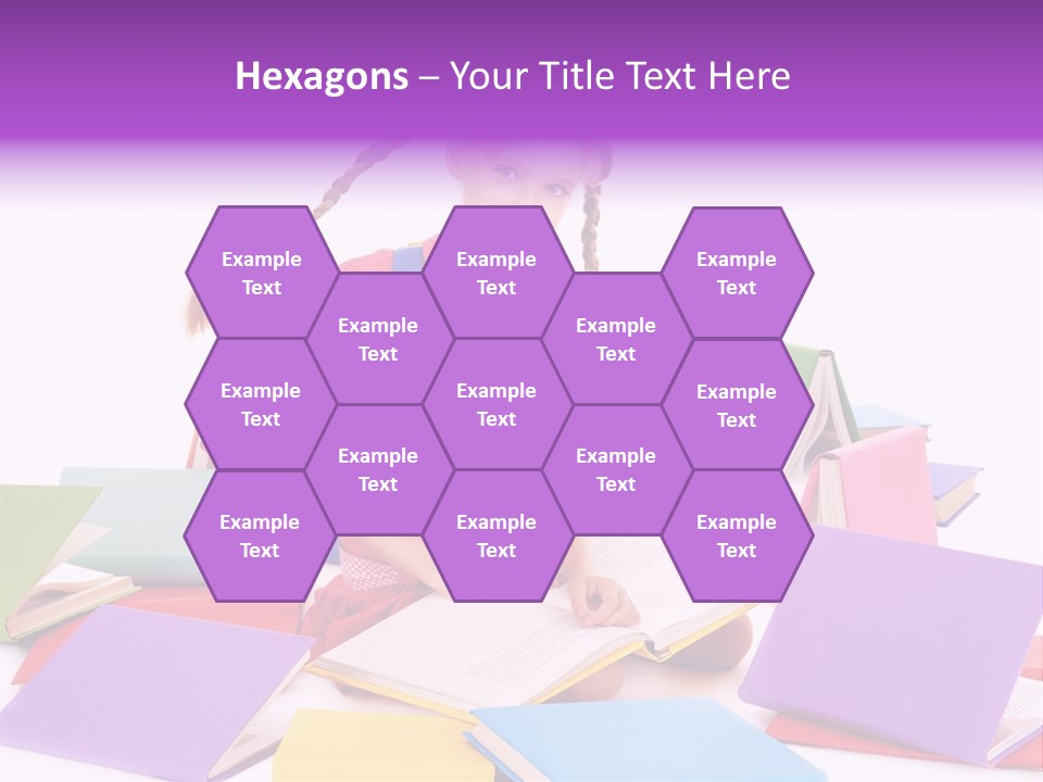 Back To School Female Stack PowerPoint Template